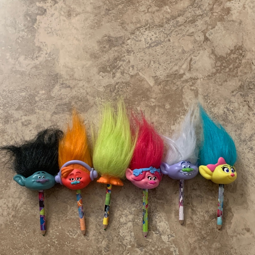 Trolls set Pencil Toppers Mc Donald’s 2016 Happy Meal